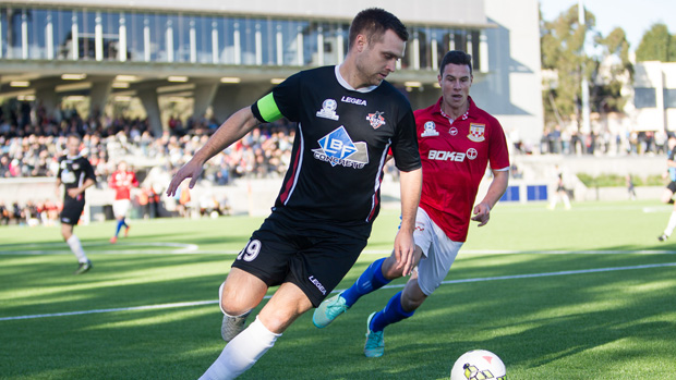 Zach Cairncross in action for Blacktown City.