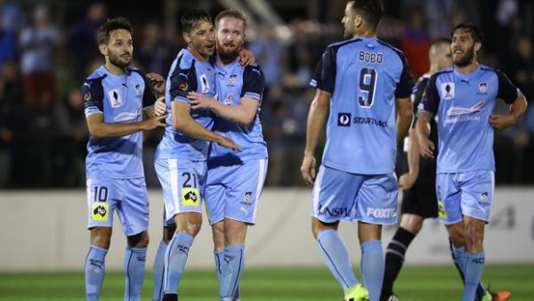 Sydney FC eased to a 3-0 win over Blacktown City.